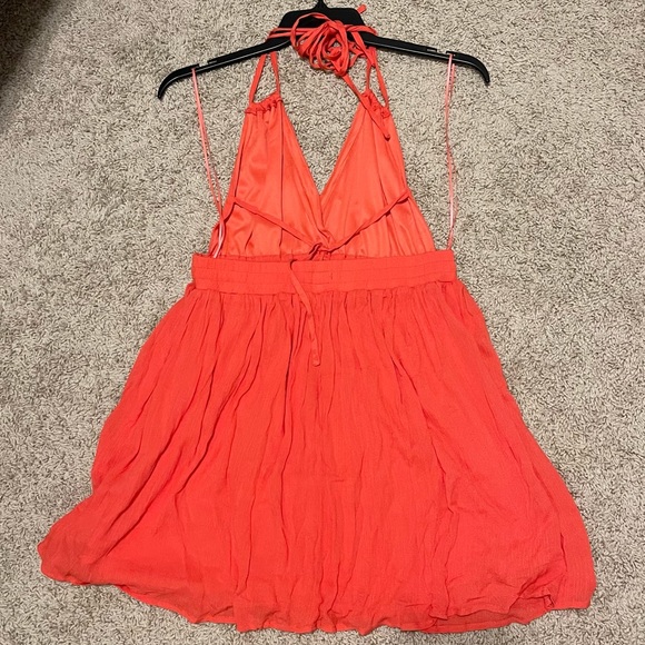 Coral Halter Dress - Picture 2 of 4